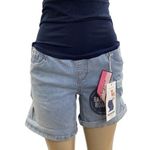 Gemma Rae Maternity Distressed Jean Shorts New With Tags Blue Size XL Photo 0