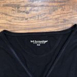 Soft Surroundings  • black knit wrap top tie waist surplice ribbon belt Photo 2