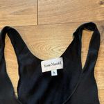 Yvette Mandell | Loveshackfancy | Black Tank Top with Rhinestones Bow Size Small Photo 2