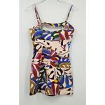 Avec Les Filles Women's Beige Printed Square-Neck Bodycon Mini Dress Size 6 Photo 6