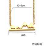 Boutique NEW Rose Gold Plated Snowy Mountain‎ Bar Pendant Necklace, 16-18” Photo 9