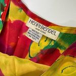 Henri Bendel  Vintage 2 Piece Skirt Set Colorful Floral Silk Size 8 Photo 3