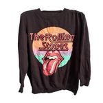 The Rolling Stones  Classic Graphic Tongue Sweatshirt Black Women's Size Large Photo 0