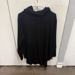 st. john's bay  Black Waffle Knit Cowl Neck Long Sleeve Shirt Photo 1