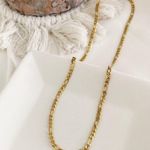 Gold 3mm Figaro Chain Link Necklace Photo 2