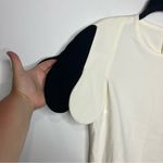 Victoria Beckham for Target‎ ivory & black scalloped sleeve blouse womens large Photo 6