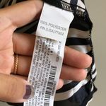 ZARA Striped Button Up V Neck Blouse Sheer Top XS Photo 4