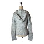 Next Era By  Sweater Women Medium Blue‎ White Cable Knit Hooded Pullover Tassel Photo 1