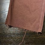 Garage Denim Brown Street Wide Leg Raw Hem Jeans Photo 3