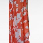 New Directions Orange & White Abstract Chiffon Handkerchief Skirt Size Large Photo 2