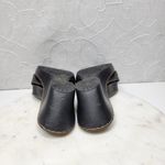 Merona Leather Wedge Sandals Womens 8 Black Stitching Slip on Mules Slides Y2k Photo 6