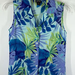 Rafaella C25.   sleeveless sheer no stretch polyester blouse size small Photo 0