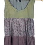 BDG VINTAGE Y2K Flowy Tiered Patterned Top in Green/Purple/Grey Size XS Photo 2