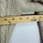 Lucky Brand  Sweater Dress S‎ Beige Cable Knit Long Sleeve Boho Preppy Academia Photo 6