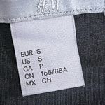 H&M  Black White Speckled Peplum Top Long Bell Sleeve Women’s Size S Photo 3