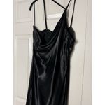Anthropologie Bl-nk London Black Satin Slip One Shoulder Midi Dress Plus Sz 22W Photo 5