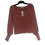 BB Dakota Women's  Steve Madden Puff Sleeve Square Neck Sweater “Size XL” (B35) Photo 5