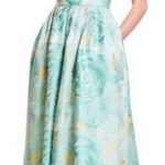 Adrianna Papell  Mint Green Floral Print Jacquard Ball Gown | Size 2 Photo 0