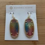 Kendra Scott  Gold 732 Elle Drop Earrings Yellow Watercolor Illusion NWT Photo 0