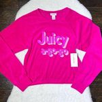 Juicy Couture NWT “Juicy A-Go-Go” Terry Cloth Elastic Hem Top in Sweet Raspberry Photo 0