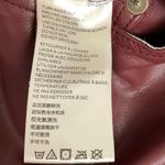 Anthropologie  Pilcro The Breaker Faux Leather Pants Burgundy Red Crop Size 28 Photo 6