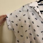 Madewell Palm Tree Print Tie Front Button Shirt Photo 6