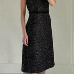 Donna Karan Tweed Cap Sleeve Shift Dress in Black Combo NWT Size 4 Retail $395 Photo 0