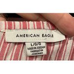 American Eagle  Striped Red White Blouse Photo 2