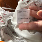 Princess Polly white floral tie front crop top size 2 100% cotton Photo 10