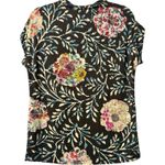 Johnny Was Johnny Was Kashim Relaxed Floral Short Sleeve Top Floral Tee Black Shirt XS Photo 4