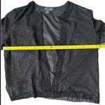 Laurence Kazar VTG Lawrence Kazar Black Floral Beaded Sequin 100% Silk Evening Jacket XL, Lined Photo 3