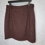 Burgundy Saks Fifth Ave Black Label Tweed Skirt Sz 14 Red Photo 1