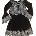 Skies Are Blue Black Embroidered NWT Dress Photo 0