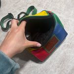 Colorful Patchwork Leather Fanny Pack Bag Red Photo 3