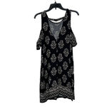 Hollister  Dress Size Small Black White Floral Pattern SS Open‎ Shoulder Photo 4
