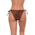 Sports Illustrated Womens Standard String Tie Side Bikini Bottom Meow Factor M Brown Size M Photo 2