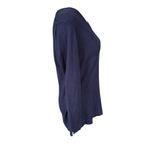 ep pro E P PRO navy blue long sleeve v-neck silk and cashmere sweater women's small Photo 2