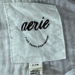 Aerie  Gauzy White/Purple Button-Up Shirt Size Large Photo 7