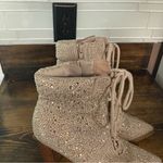 Steve Madden Illisa Rhinestone Lace Up Booties Size 7.5 Photo 5