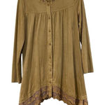 Monoreno  Boho Hooded Ruffle & Crochet Dress Size Small Photo 0