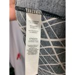 Chico's Black Long Sleeve Floral Tunic Top Size 2 Polyester Spandex Blend Photo 5