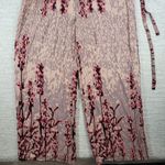 Bar III Floral Jumpsuit Womens XL Gypsy Pink Tan Watercolor Floral Racerback New Photo 4