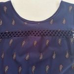 Carol Rose Boho Royal Blue Paisley Top Photo 1