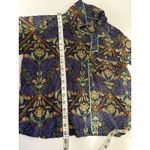 Anthropologie Boho Floral Print Button Down Top Pajama Top Photo 4