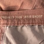 American Eagle  SZ 6 Highest Rise Mom Jean Shorts Distressed Frayed Zip-Fly Pink Photo 9