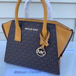Michael Kors MK SM Avril Top-Zip Satchel | Purse | Handbag - Marigold Photo 4
