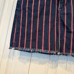 American Eagle  Red Stripe High Rise‎ Denim Mini Skirt Size 4 Photo 3