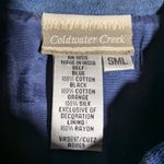 Vtg 1990s Coldwater Creek Blue Denim Orange Silk Floral Patchwork Jacket Sz S Photo 3