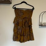 Moulinette Soeurs Anthropologie 100% Silk Strapless Floral Mini Dress Size 2 Photo 1