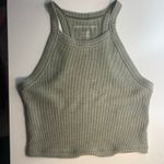 American Eagle  ribbed tank top cropped green Photo 2